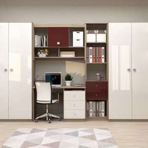 Ansamblu Birou MODUS 5 mdf alb bordo gloss mic.jpg