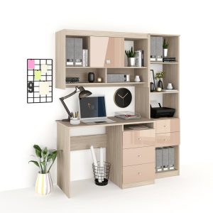 Ansamblu birou MODUS 2 Oak cappuccino gloss opt.jpg