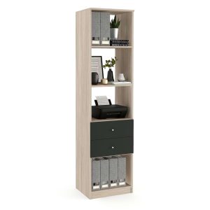 Biblioraft MODUS 45 2 sertare oak antracit opt.jpg