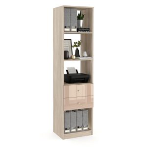 Biblioraft MODUS 45 2 sertare oak cappuccino gloss opt.jpg