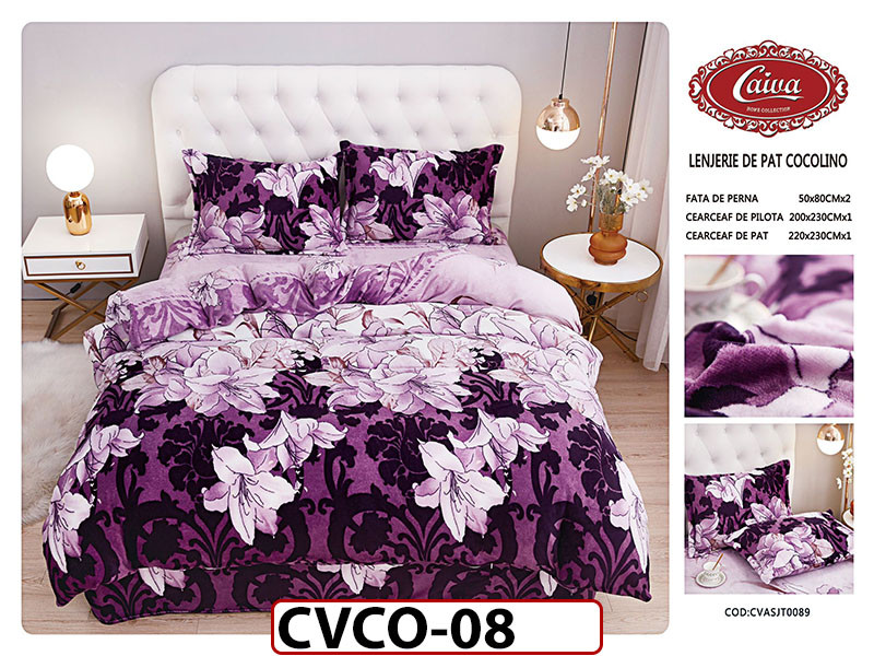 Lenjerie De Pat cocollino, pentru pat dublu cu 4 piese - CVCO08 1 CVCO 08.jpg