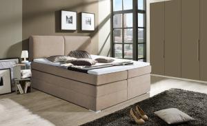 Pat Boxspring Charlotte, cu ladă de depozitare, saltea și topper incluse - imagine 3