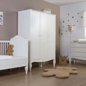 Dulap Childhome Romantic 136.8x60.3x190 cm Mdf Alb - imagine 3
