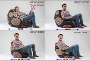 Fotoliu Pufrelax nirvana grande pink cu husa detasabila textila umplut cu perle polistiren - imagine 3