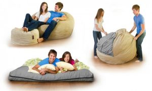 Fotoliu Pufrelax king size xlotoman cu perna decorativa sour cherry mare umplut cu fulgi de burete memory mix - imagine 2