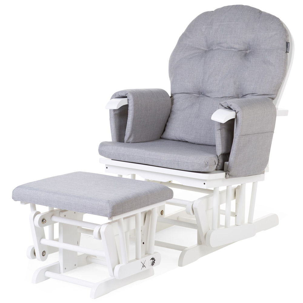 Fotoliu balansoar pentru alaptat Childhome cu suport pentru picioare Gri 5 Fotoliu balansoar pentru alaptat Childhome cu suport pentru picioare Gri - imagine 5