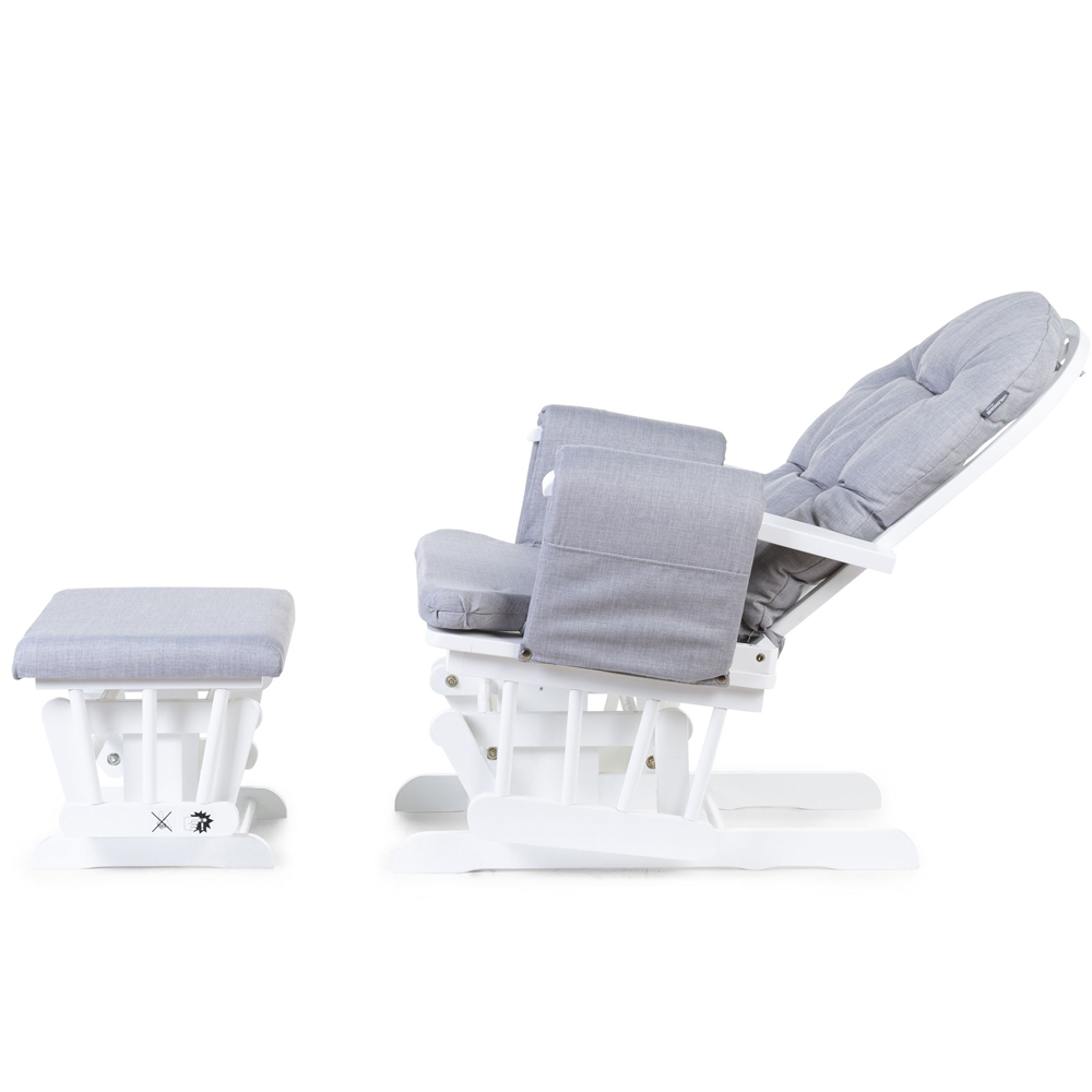 Fotoliu balansoar pentru alaptat Childhome cu suport pentru picioare Gri 1 Fotoliu balansoar pentru alaptat Childhome cu suport pentru picioare Gri