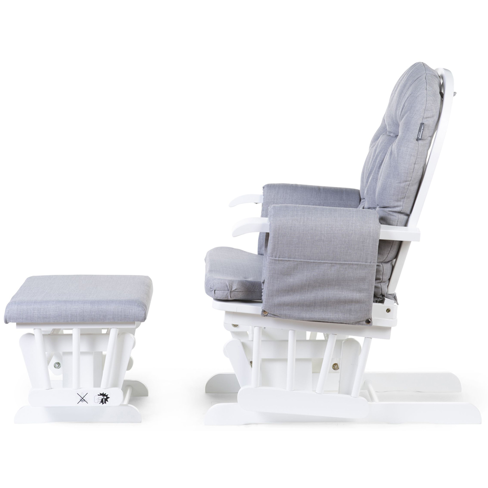 Fotoliu balansoar pentru alaptat Childhome cu suport pentru picioare Gri 2 Fotoliu balansoar pentru alaptat Childhome cu suport pentru picioare Gri - imagine 2