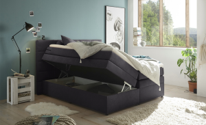 Pat Boxspring Gibson, cu ladă de depozitare, saltea și topper incluse - imagine 3