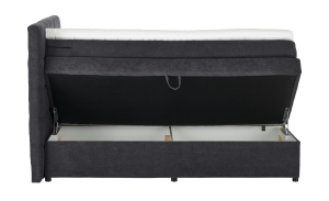 Pat Boxspring Gibson, cu ladă de depozitare, saltea și topper incluse - imagine 2