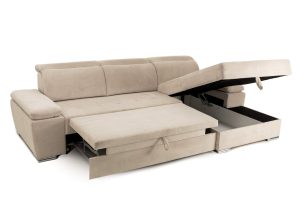 Colțar Extensibil TRENDY, cu ladă de depozitare, cu tetiere reglabile, variante stânga/dreapta 295x170x105 cm - imagine 2
