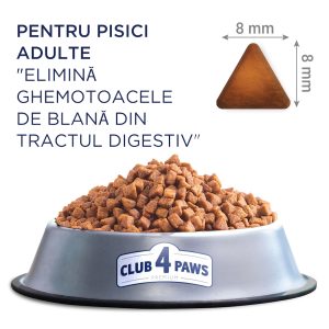 CLUB 4 PAWS Premium Hairball, Pui, hrană uscată pisici, limitarea ghemurilor de blană CLUB 4 PAWS Premium Hairball Control, Pui, hrană uscată pisici, limitarea ghemurilor de blană, 14kg - imagine 3