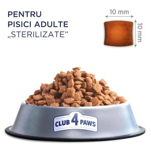 CLUB 4 PAWS Premium Sterilised, Pui, hrană uscată pisici sterilizate, 14kg - imagine 5