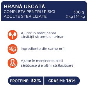 CLUB 4 PAWS Premium Sterilised, Pui, hrană uscată pisici sterilizate, 14kg - imagine 4