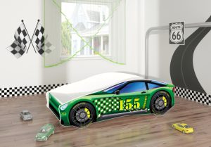 Pat Tineret Race Car 04 Green 140x70 - imagine 2