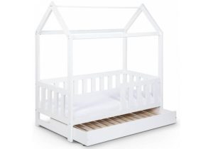 Pat tineret casuta Klups Liv alb 160x80 cu sertar - imagine 6