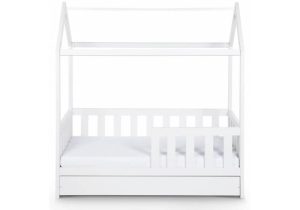 Pat tineret casuta Klups Liv alb 160x80 cu sertar - imagine 2