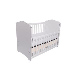 Patut Vessanti Como culisant cu sertar alb cu bej + saltea cocos confort 120 x 60 x 12 cm - imagine 4