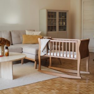 Patut balansoar co-sleeping din lemn Noble Vintage 90 x 40 cm - imagine 4