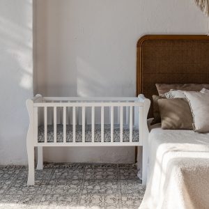 Patut balansoar co-sleeping din lemn Noble alb 90 x 40 cm - imagine 2