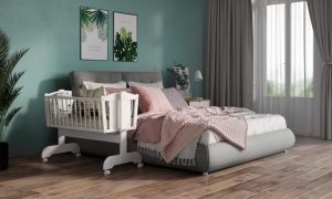 Patut balansoar pentru bebelusi 90x40 cm Nichiduta Micul Koala Alb - imagine 2