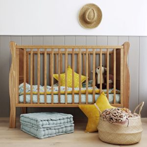 Patut din lemn pentru bebe inaltime saltea reglabila Noble Vintage 120x60 cm - imagine 3