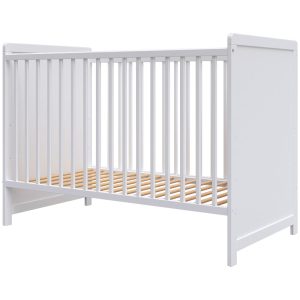 Patut copii din lemn Paula 120x60 alb - imagine 2