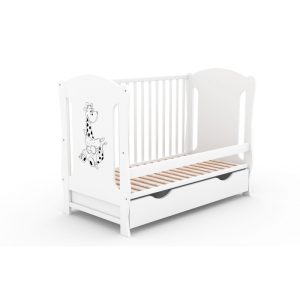 Patut cu sertar Vessanti Zuza Alb + Saltea Cocos 10 cm - imagine 2