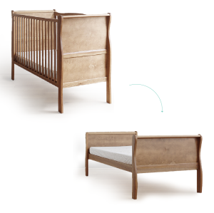 Patut din lemn masiv transformabil pentru bebe si junior Noble Vintage 140 x 70 cm - imagine 7