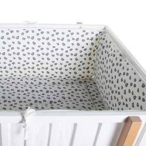 Protectie patut Childhome 35x340 cm Jerse leopard - imagine 3