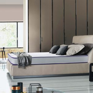 Saltea BASIC ERGO PURPLE LINE, spumă poliuretanică, reversibilă, hipoalergenică, ortopedică, Grosime 12 cm - imagine 2