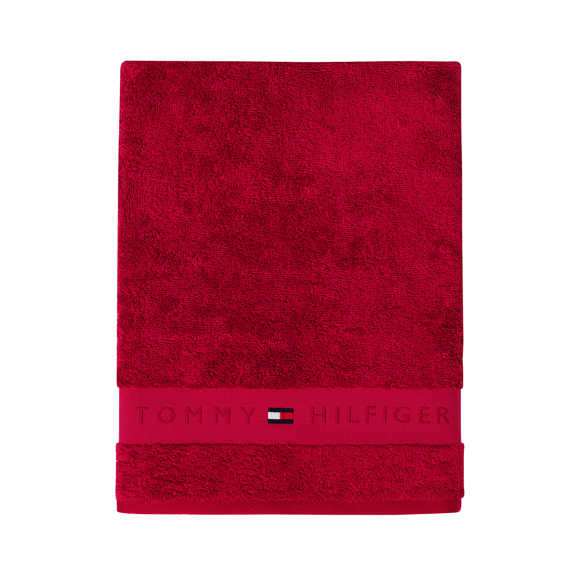 Prosop baie Tommy Hilfiger Plain 2 100x150cm Rosu 1 ac98430400 ac98430500 legend red towels 3.jpg