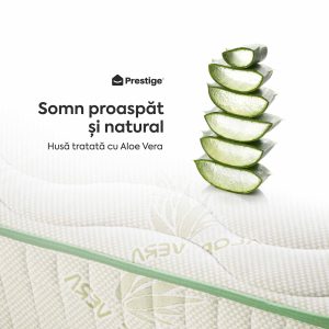 Saltea ALOE VERA THERAPY, spumă poliuretanică, reversibilă, hipoalergenică, super ortopedică, Grosime 19 cm - imagine 5