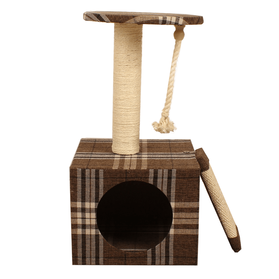 Animax-Ansamblu de joaca cu casuta pentru pisici Enjoy 30x30x60 cm 1 Animax-Ansamblu de joaca cu casuta pentru pisici Enjoy 30x30x60 cm