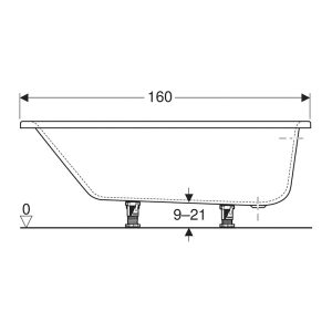 cada asimetrica pe dreapta geberit selnova 160 cm alb30583.jpg