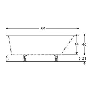 cada asimetrica pe stanga geberit selnova 160 cm alb30587.jpg