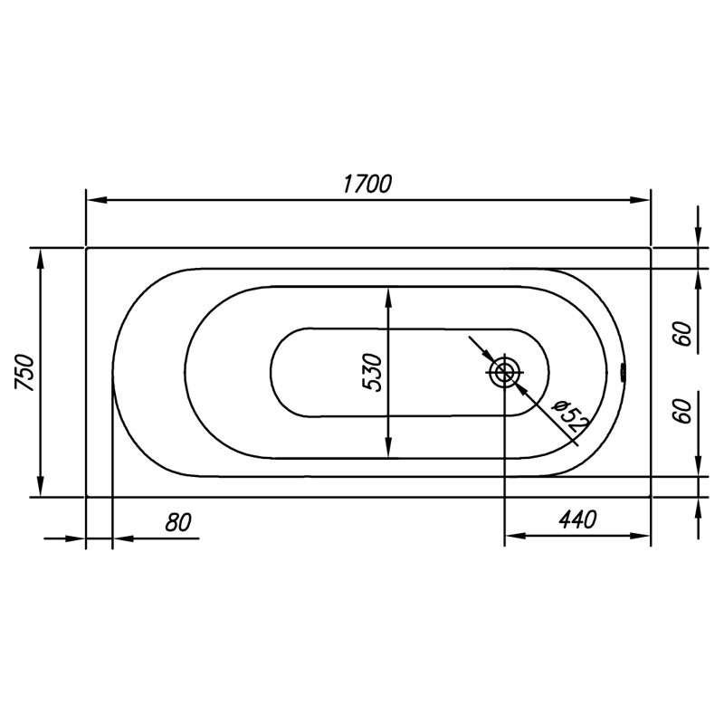 Cada dreptunghiulara Kolpasan, Betty, 170 x 75 cm, alb 2 cada dreptunghiulara kolpasan betty 170 x 75 cm alb26558.jpg