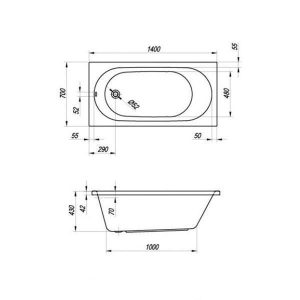 cada dreptunghiulara kolpasan tamia acril alb 140 x 70 cm10004.jpg