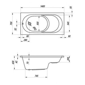 cada dreptunghiulara kolpasan tamia acril alb 140x70 cm cu scaun9780.jpg