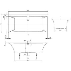 cada dreptunghiulara villeroy boch squaro edge pentru inzidire 190 x12183.jpg