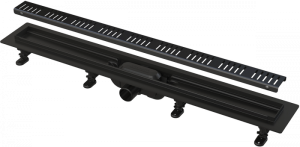 canal de scurgere pentru dus cu gratar perforat otel inoxidabil negru mat 950 mm apz10black 950m 022887.png