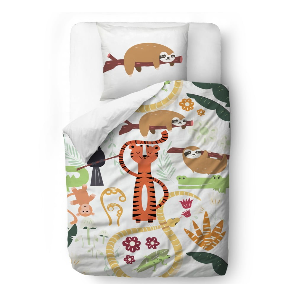 Lenjerie de pat din bumbac pentru copii Butter Kings Rain Forest Animals, 100 x 130 cm 1 Lenjerie de pat din bumbac pentru copii Butter Kings Rain Forest Animals, 100 x 130 cm