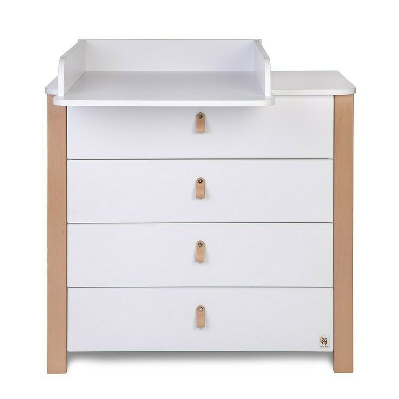 Comoda de infasat YappyEtude din lemn, YappyKids, 89x86x50 cm, Alb 1 Comoda de infasat YappyEtude din lemn, YappyKids, 89x86x50 cm, Alb