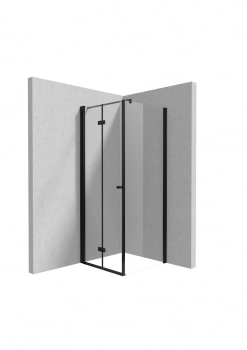 Cabina de dus neagra 80x100 cm cu usa batanta si perete fix Deante Kerria Plus 1 kts x38 p kts x42 p b odbicie 27424 hd 10684 92051892.jpg