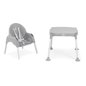 Scaun de masa pentru bebelusi, 3in1, 86x55 cm, Plastic, Gri - imagine 4