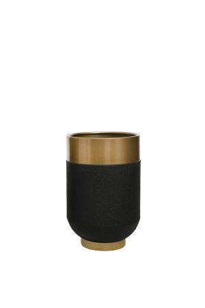 Ghiveci, Nassre, 1010-1, 40x60x40 cm, Aur/Negru - imagine 5