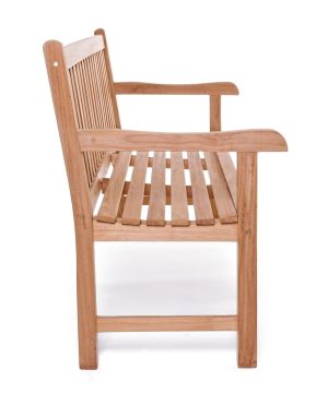 Banca pentru gradina Linda, Bizzotto, 150 x 66 x 90 cm, lemn masiv de tec, natural - imagine 4