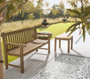 Banca pentru gradina Linda, Bizzotto, 150 x 66 x 90 cm, lemn masiv de tec, natural - imagine 5