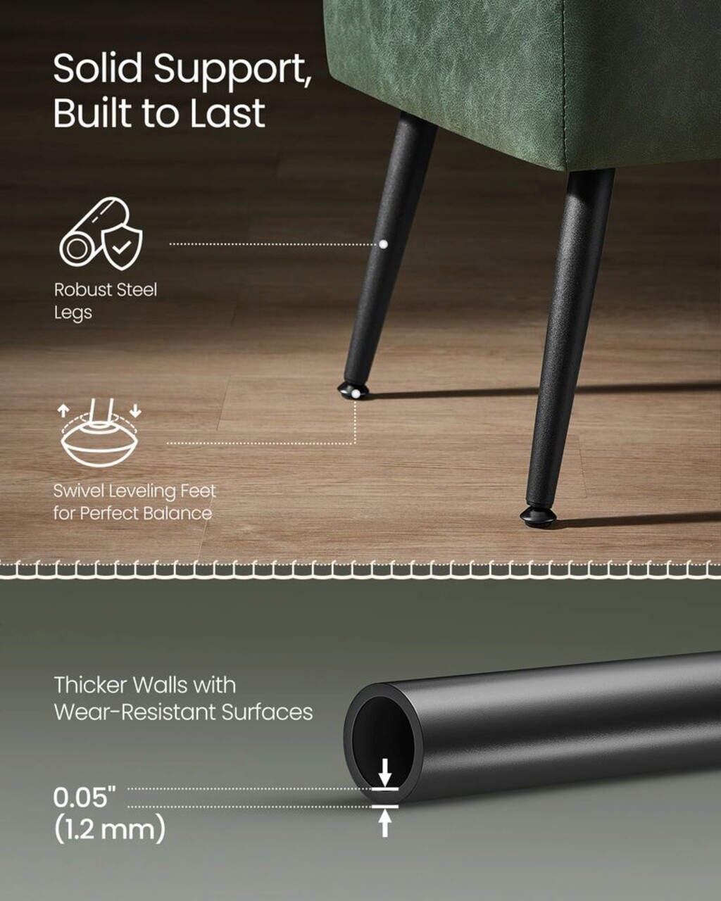 Bancheta cu spatiu de depozitare Ekho, Vasagle, max 300 kg, 120 x 40 x 45 cm, piele ecologica/otel, verde padure 5 l bancheta cu spatiu de depozitare ekho vasagle max 300 kg 120 x 40 x 45 cm piele ecologicaotel verde padure 4.jpg