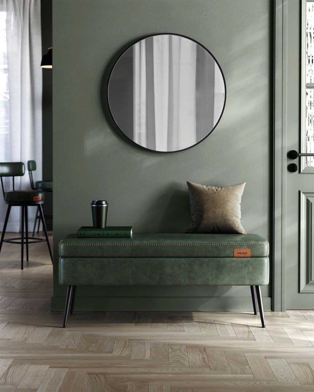 Bancheta cu spatiu de depozitare Ekho, Vasagle, max 300 kg, 120 x 40 x 45 cm, piele ecologica/otel, verde padure 7 l bancheta cu spatiu de depozitare ekho vasagle max 300 kg 120 x 40 x 45 cm piele ecologicaotel verde padure 6.jpg